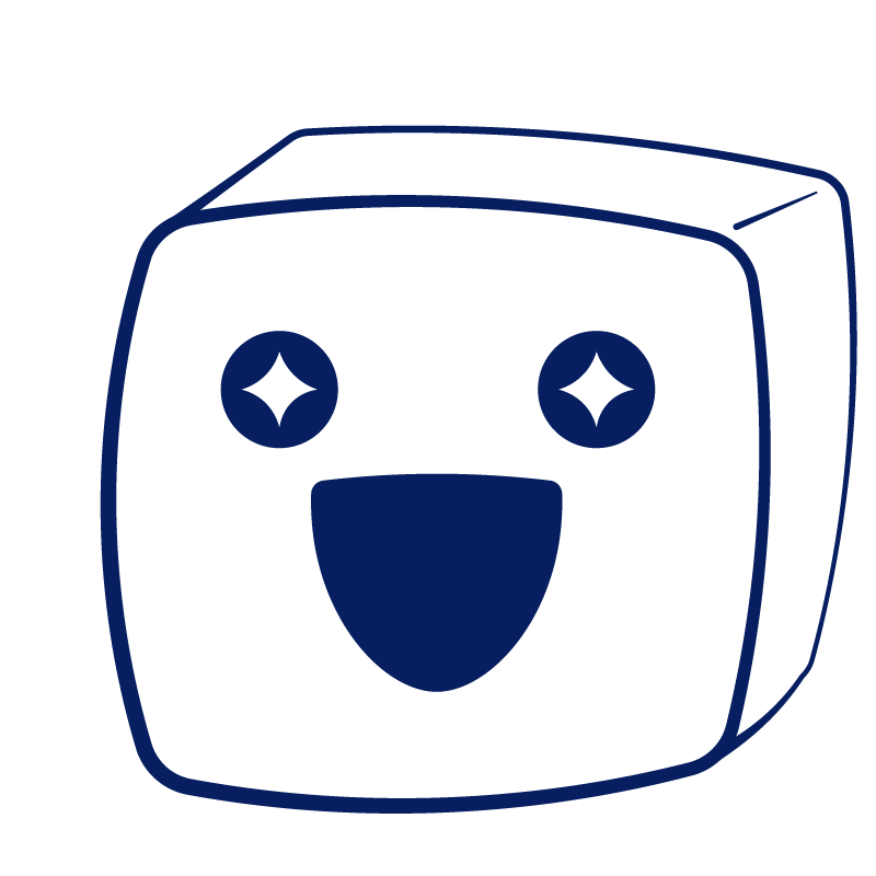 Happy sugar cube
