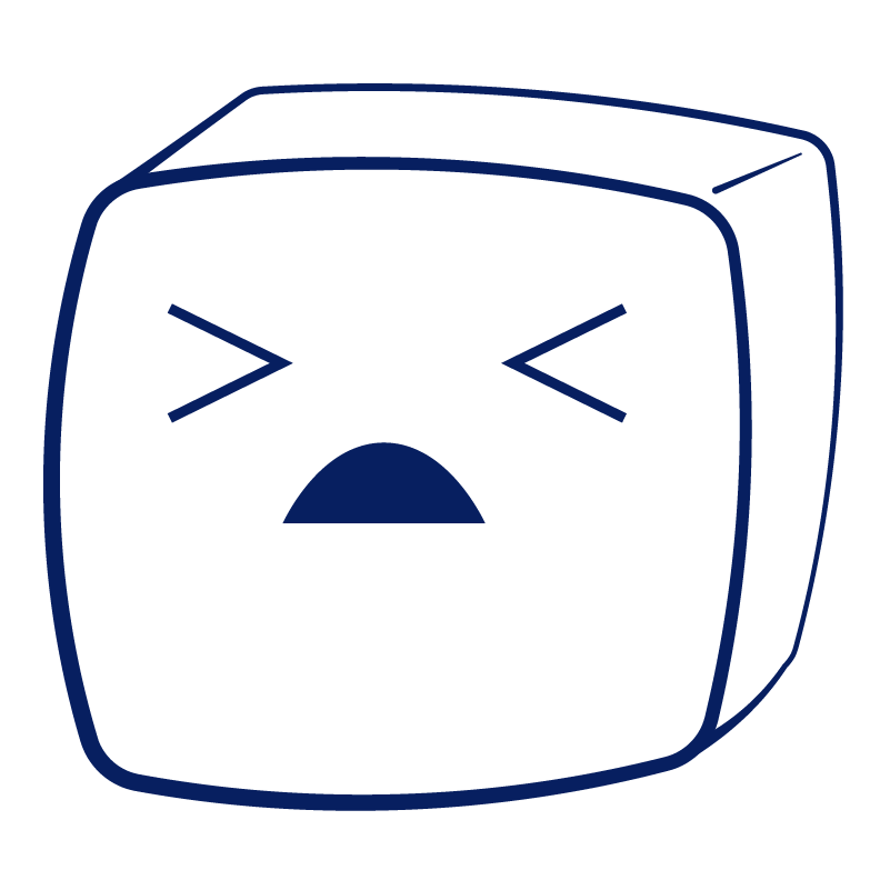 Frowning sugar cube