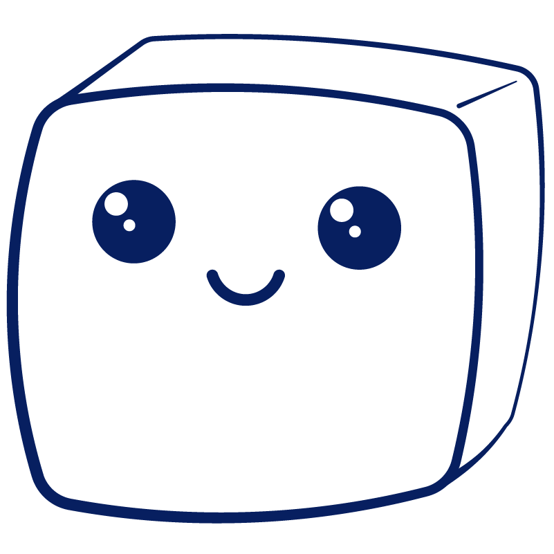 Happy sugar cube