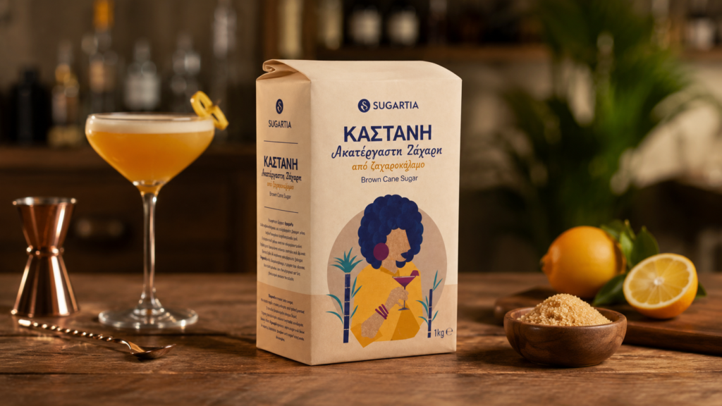 Καστανή Ακατέργαστη Ζάχαρη SUGARTIA 1kg